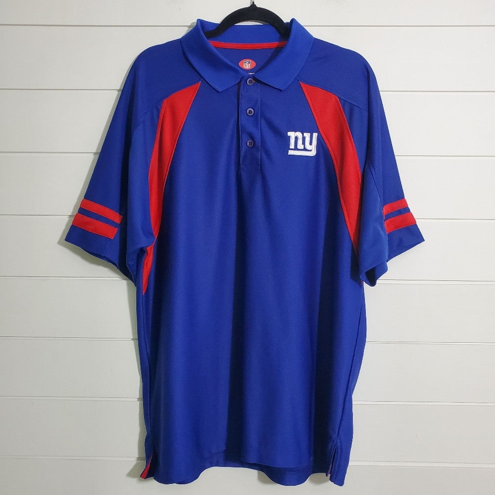 NY Giants Polo Shirt Men's NFL Team Apparel. Size: L